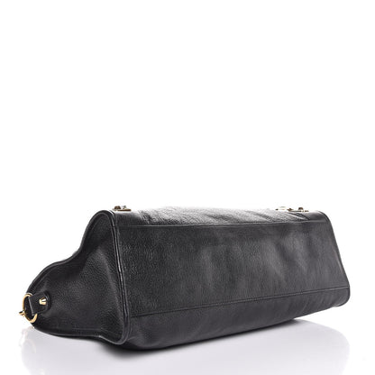Balenciaga Chevre Gold Metallic Edge Hardware City Black 4 of 8