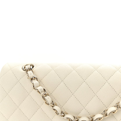 Chanel Caviar Quilted Medium Double Flap White 8 of 10