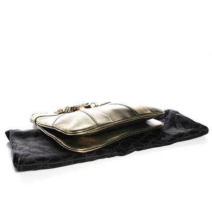 Gucci Leather Bamboo Chain Shoulder Bag Metallic 4 of 8
