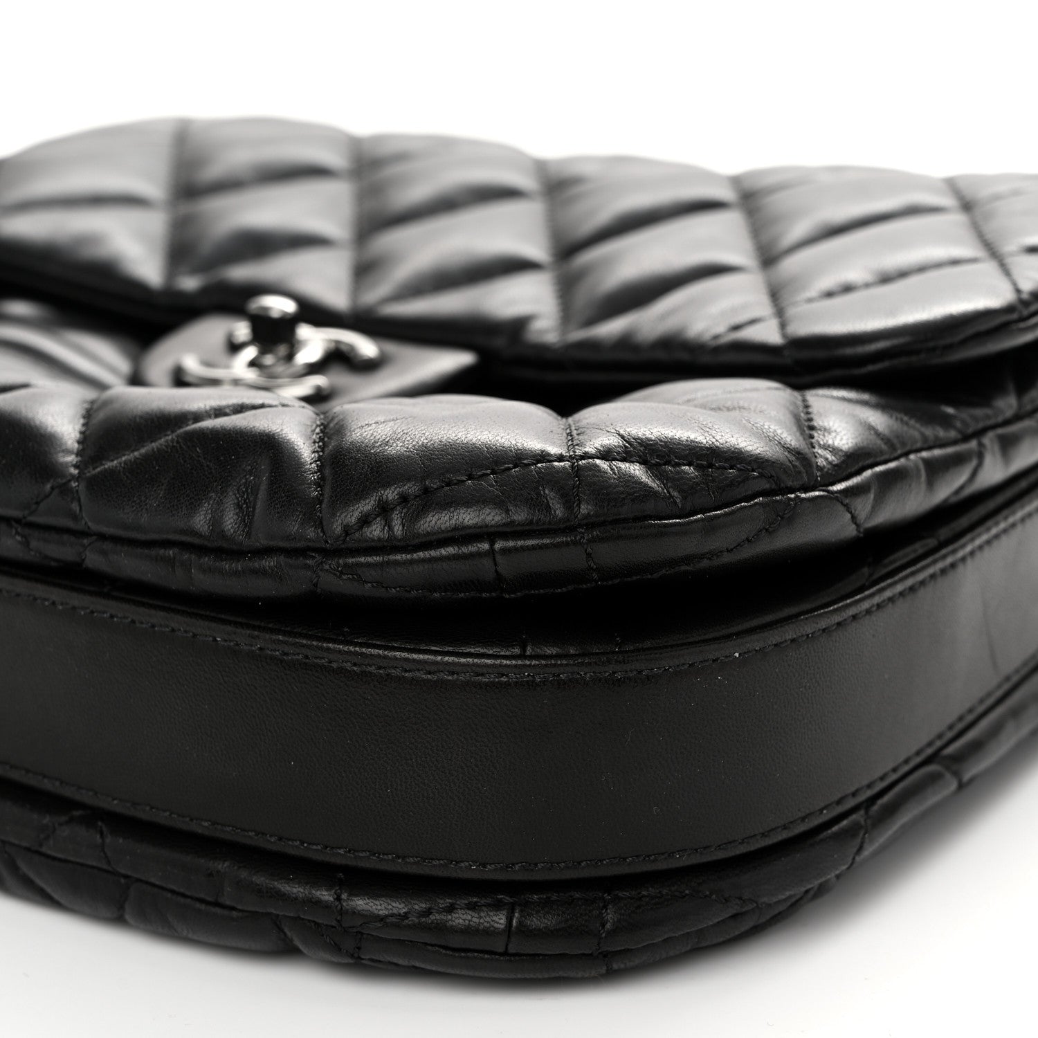 Chanel Lambskin Quilted Large Chanel 3 Flap Black 9 of 10