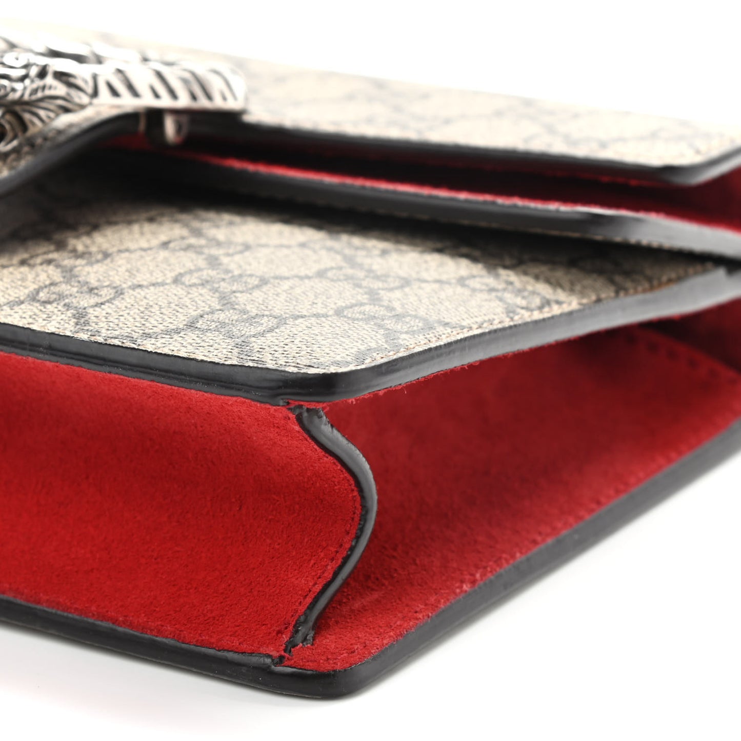 GG Supreme Monogram Mini Dionysus Shoulder Bag Hibiscus Red