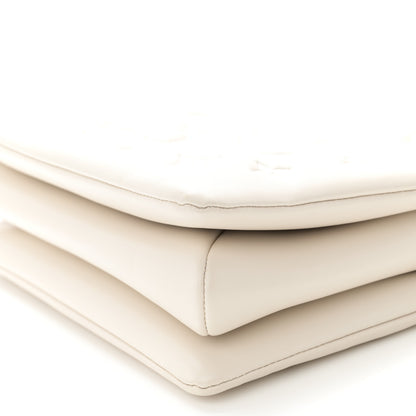Louis Vuitton Lambskin Embossed Monogram Coussin PM Cream 10 of 10