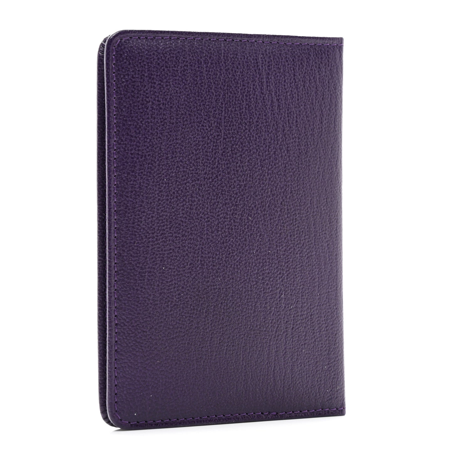Goatskin Card Holder Wallet Purple