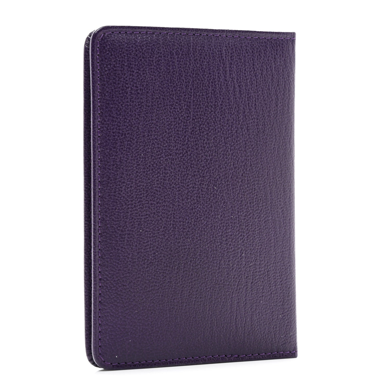 Chanel Goatskin Card Holder Wallet Purple 3 of 9
