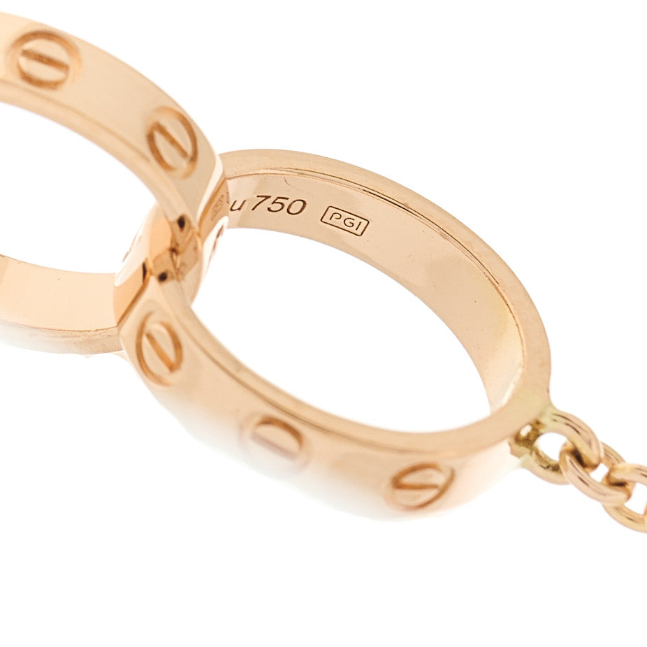 Cartier 18K Pink Gold Interlocking LOVE Necklace 6 of 6