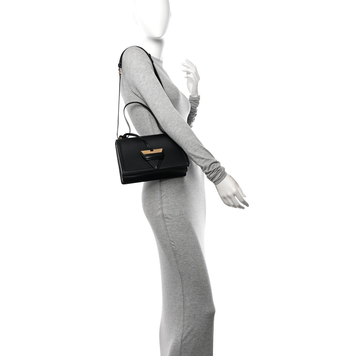 Loewe Calfskin Medium Barcelona Shoulder Bag Black 2 of 9