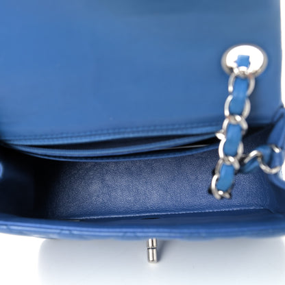Chanel Lambskin Quilted Mini Square Flap Blue 4 of 5