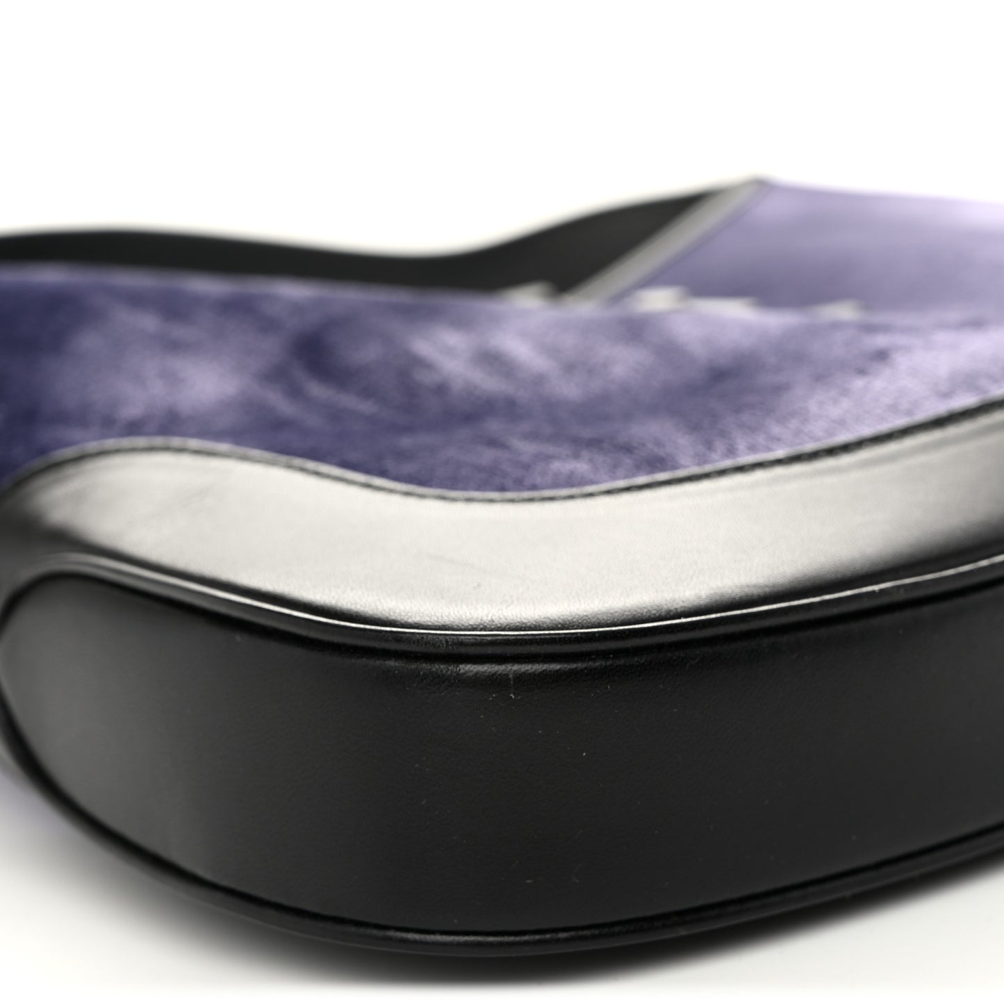 Velvet Calfskin Small Jackie O Hobo Light Purple Black