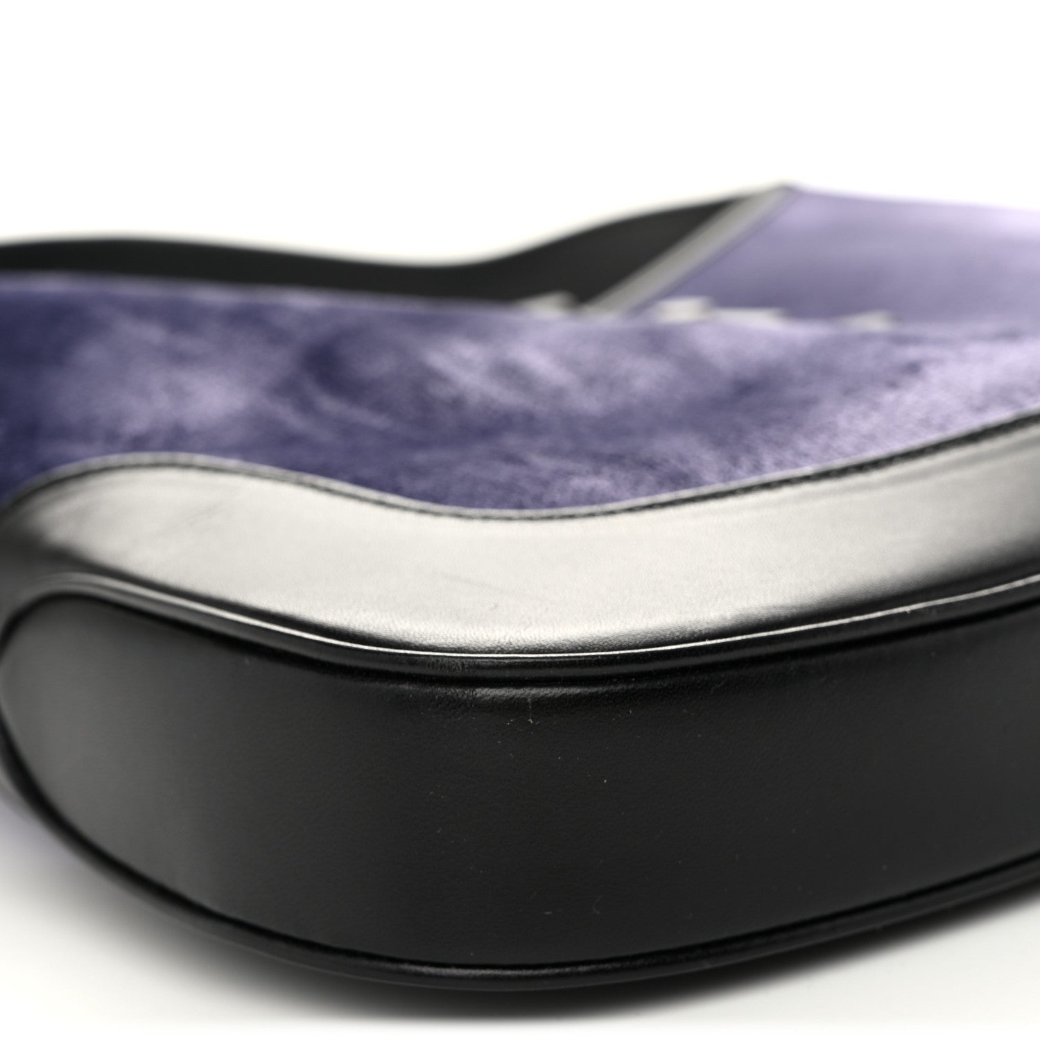 Gucci Velvet Calfskin Small Jackie O Hobo Light Purple Black 9 of 11