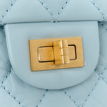 Chanel Aged Calfskin Quilted 2.55 Reissue Mini Flap Light Blue 8 of 12