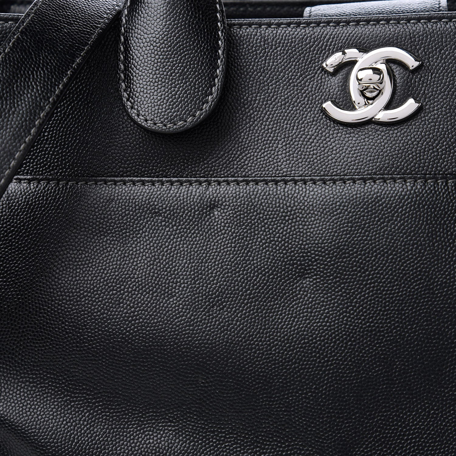 Chanel Calfskin Cerf Executive Shopper Tote Black 11 of 11