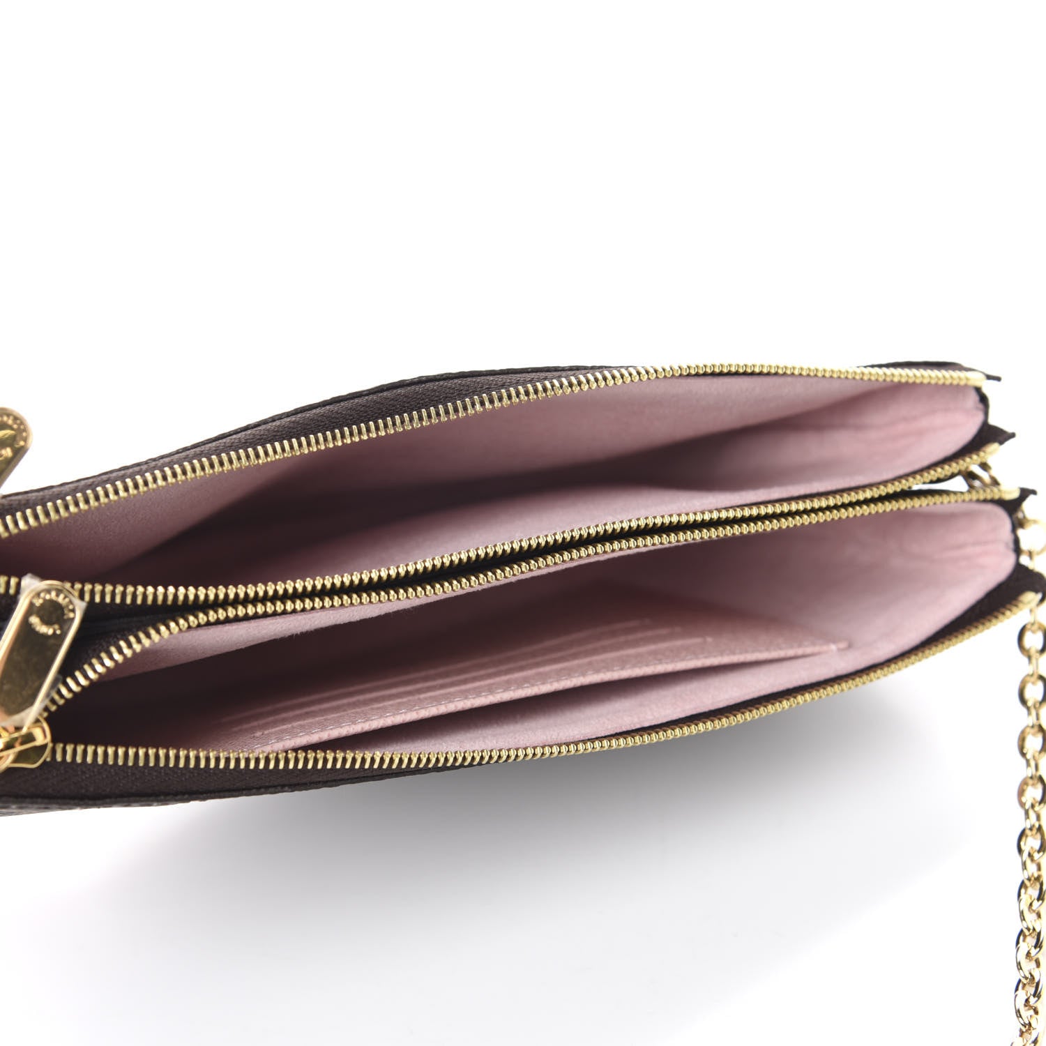 Louis Vuitton Monogram 2020 Christmas Animation Big Wheel Double Zip Pochette Rose Ballerine 5 of 11