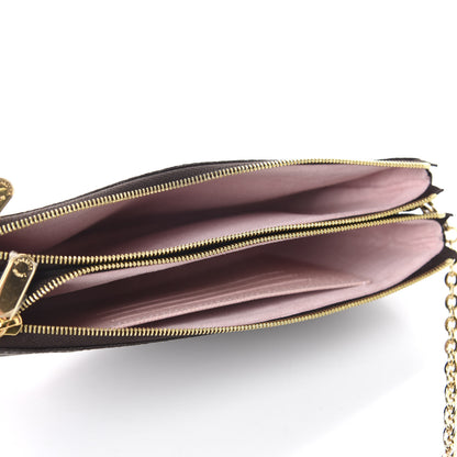 Louis Vuitton Monogram 2020 Christmas Animation Big Wheel Double Zip Pochette Rose Ballerine 5 of 11