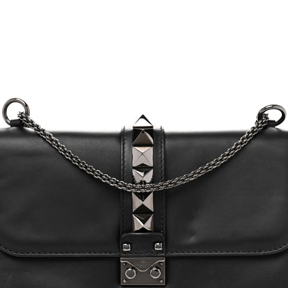 Valentino Garavani Vitello Medium Glam Lock Rockstud Flap Black 7 of 11