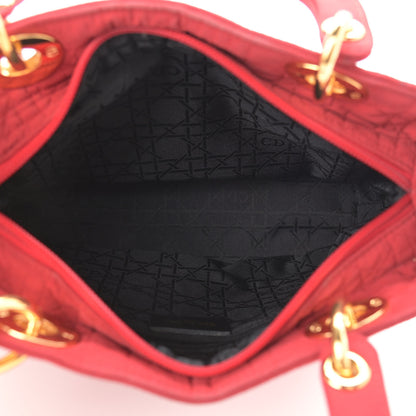 Christian Dior Nylon Cannage Medium Lady Dior Red 5 of 15