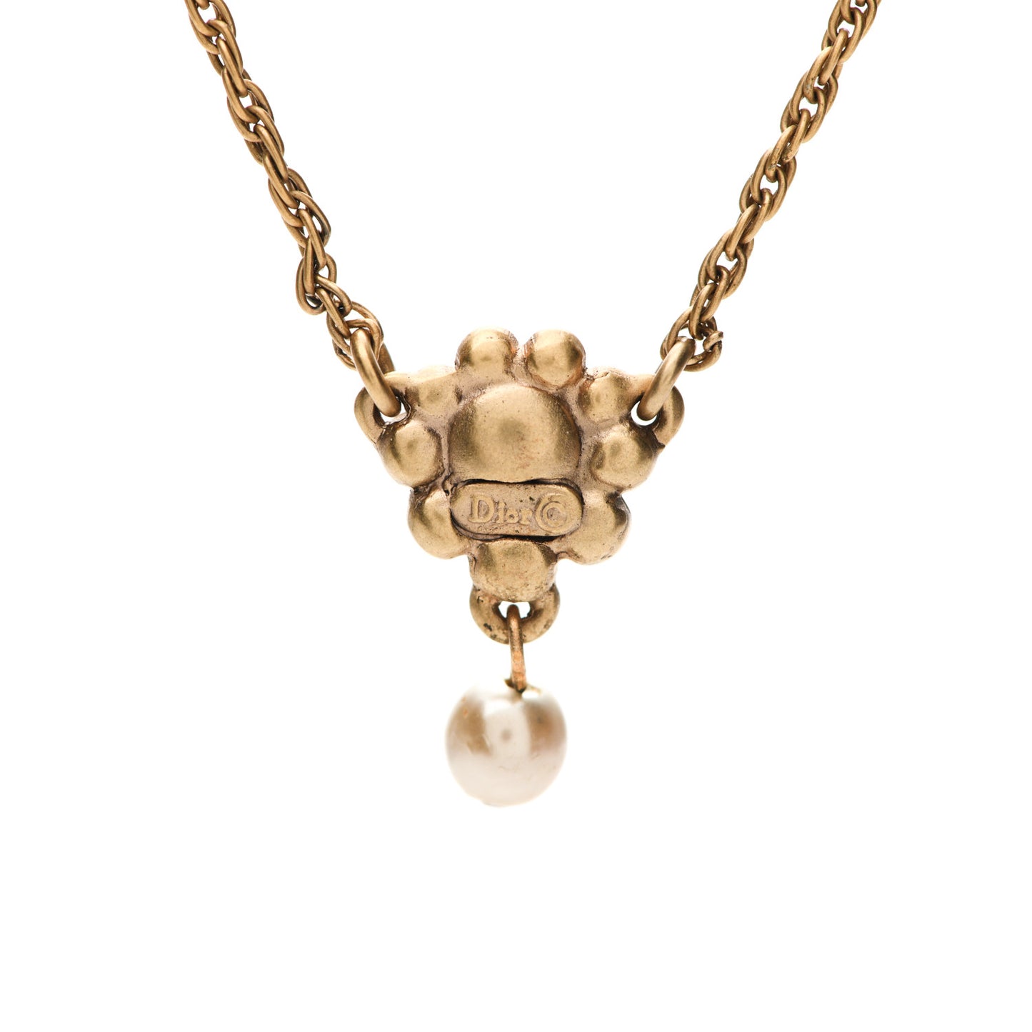 Pearl Long Necklace Gold