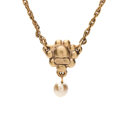 Christian Dior Pearl Long Necklace Gold 4 of 7