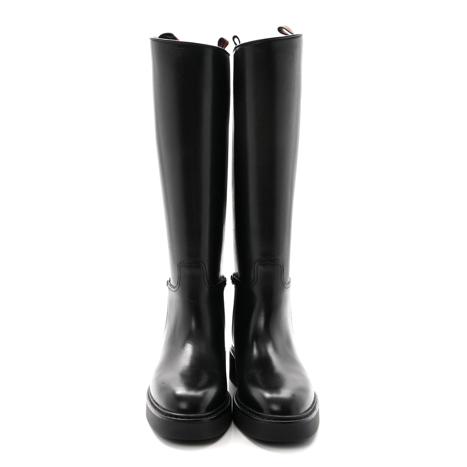 Gucci Marot Lux Michelangelo Slim Horsebit Riding Boots 37.5 Black 3 of 10