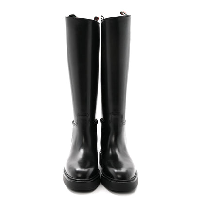 Gucci Marot Lux Michelangelo Slim Horsebit Riding Boots 37.5 Black 3 of 10