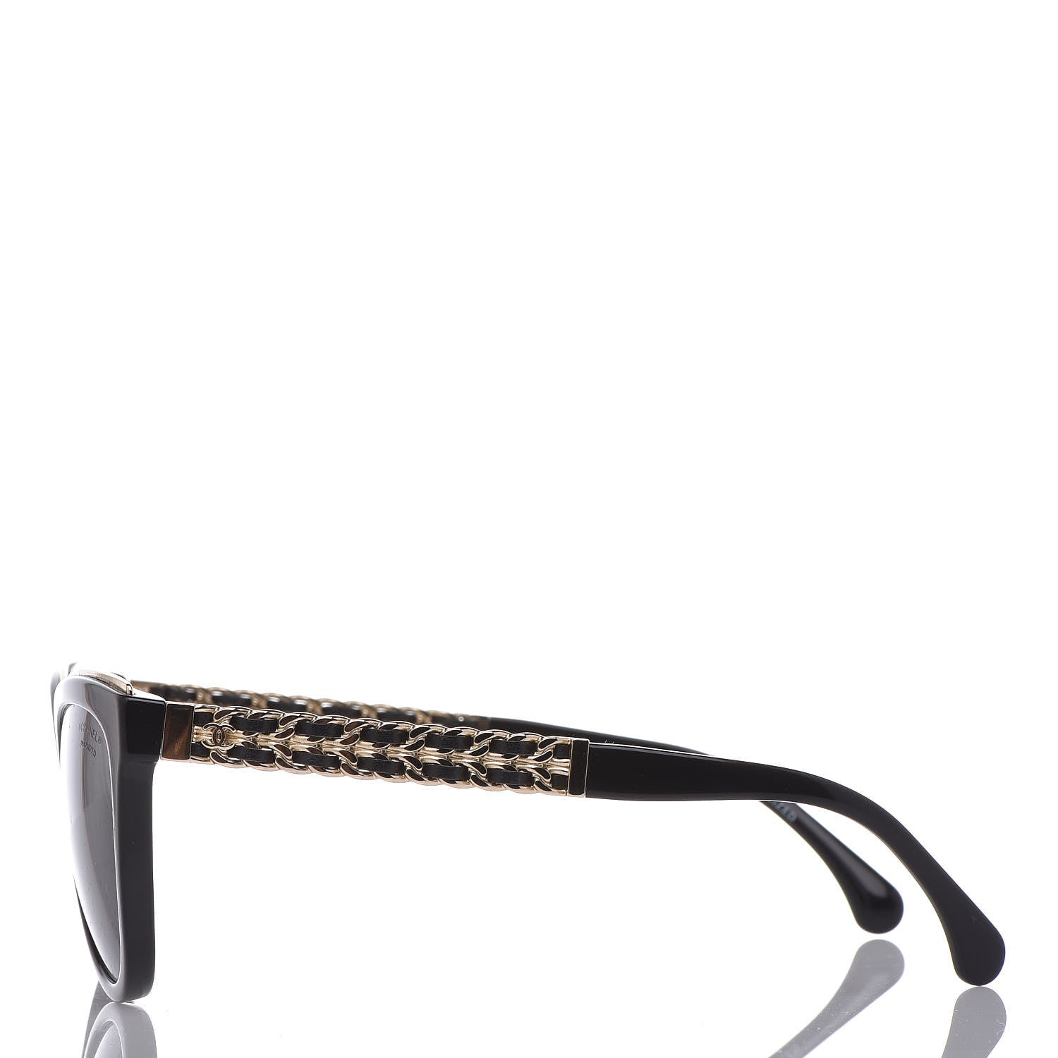 Chanel Lambskin Chain Polarized Sunglasses 5361-Q Black 2 of 7