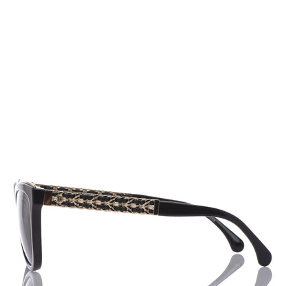 Chanel Lambskin Chain Polarized Sunglasses 5361-Q Black 2 of 7