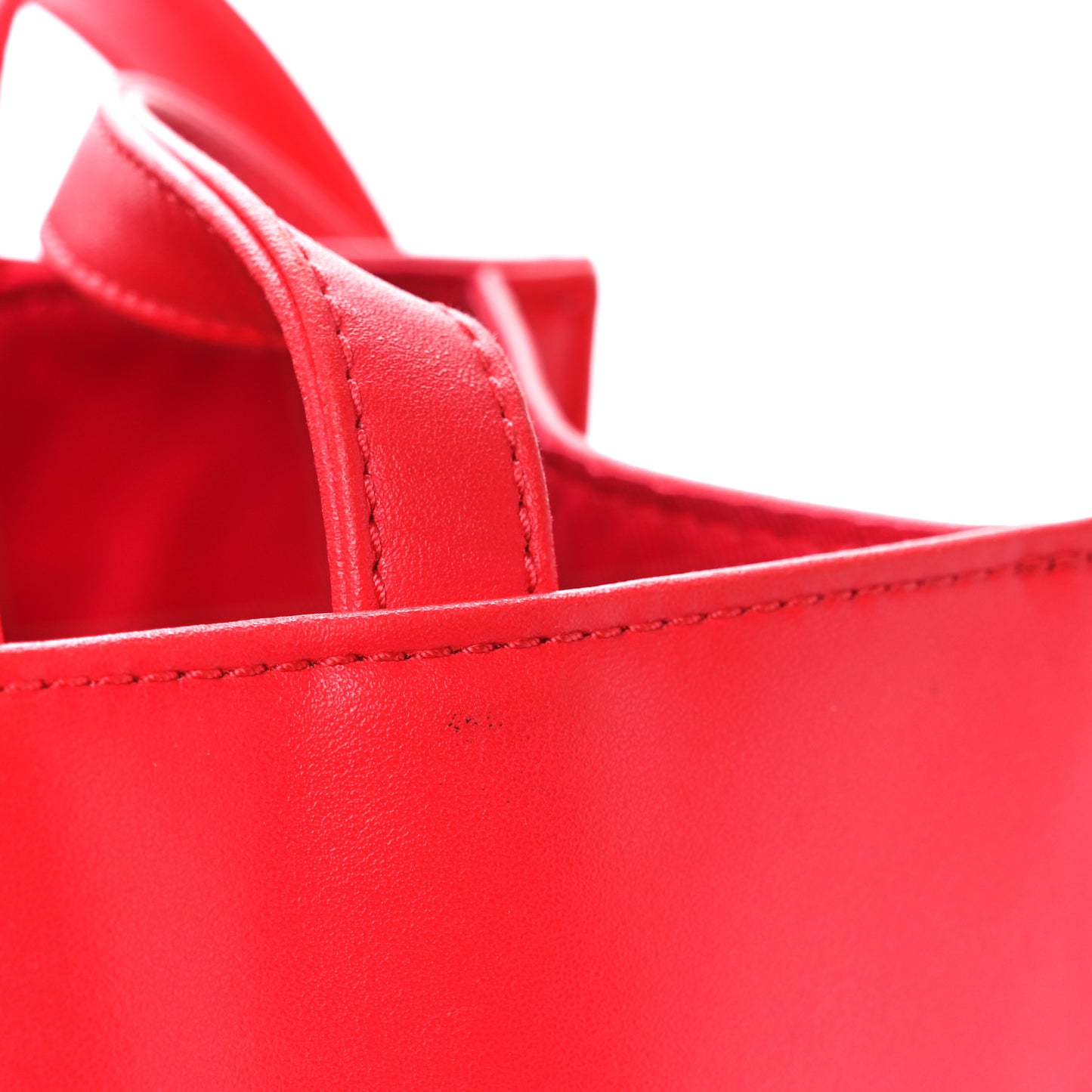 Vegan Leather Medium Shopping Bag Red