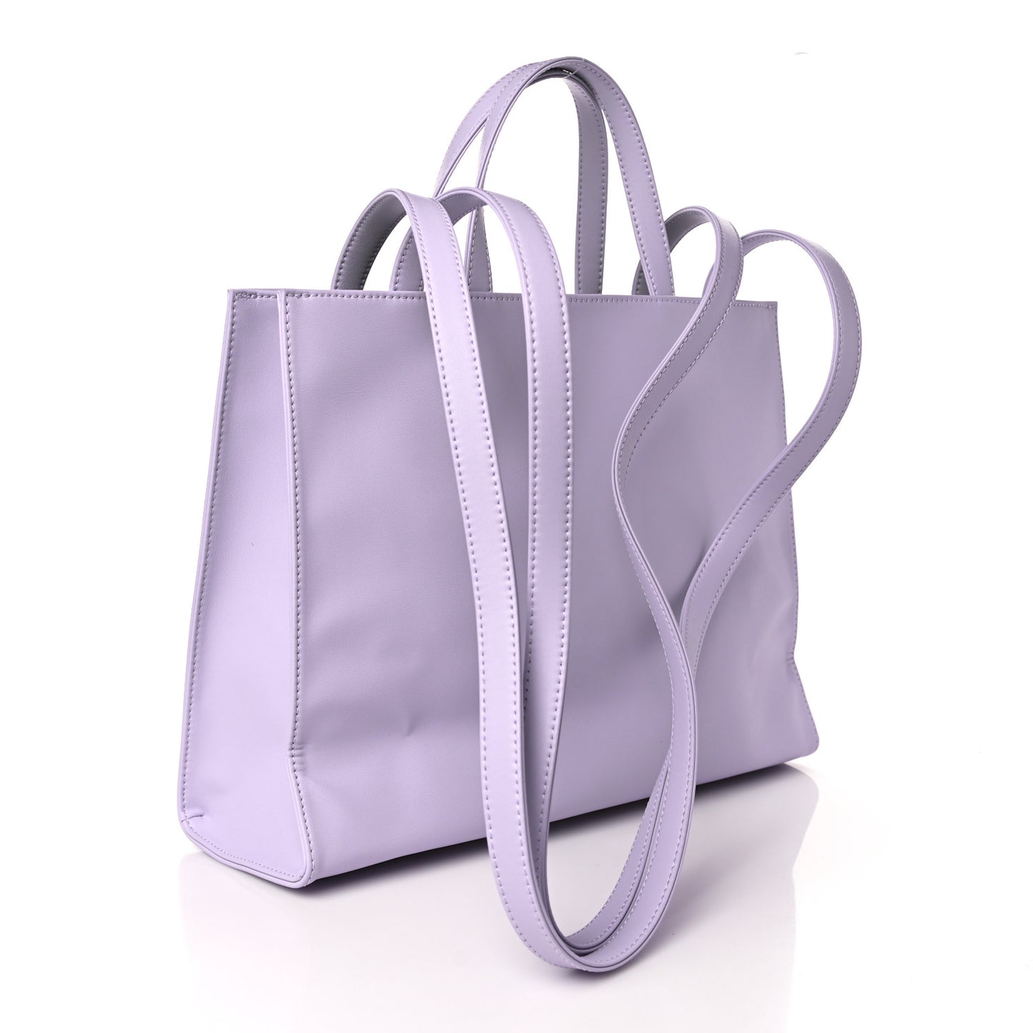 Vegan Leather Medium Shopping Bag Lavender