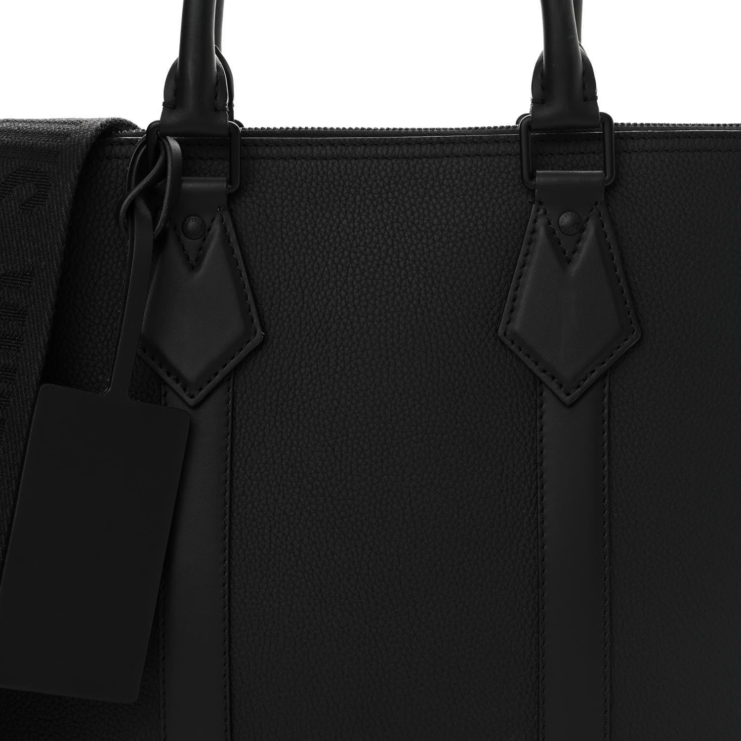 Louis Vuitton Calfskin Aerogram Takeoff Briefcase Black 6 of 11