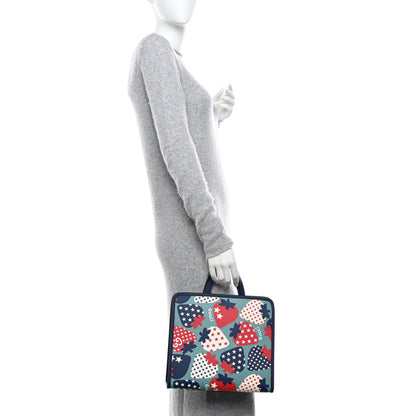 Gucci Coated Canvas Strawberry Stars Childrens Tote Red White Blue 2 of 13