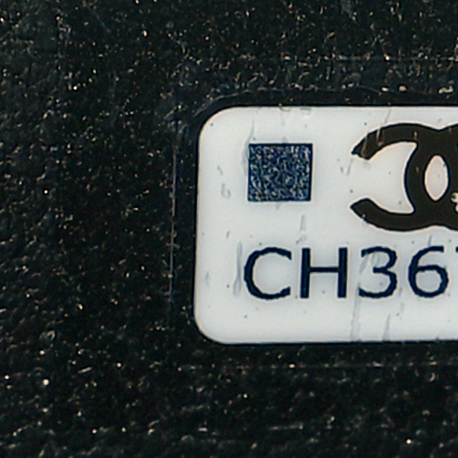 Iridescent Lambskin Quilted Small Top Handle Vanity Case With Chain Dark Green