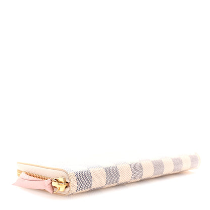 Louis Vuitton Damier Azur Clemence Wallet Rose Ballerine 4 of 7