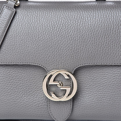 Gucci Dollar Calfskin Interlocking G Top Handle Shoulder Bag Loess 11 of 11
