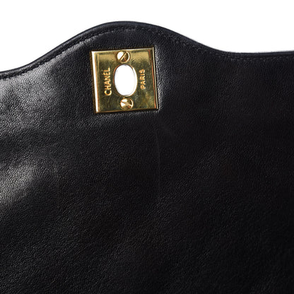 Chanel Lambskin Quilted Medium Double Flap Black 18 of 19