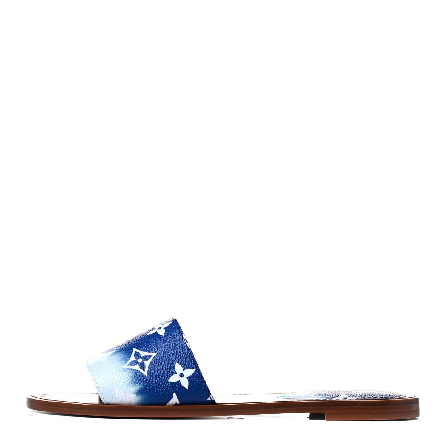 Monogram Escale Lock It Flat Mule 38 Blue