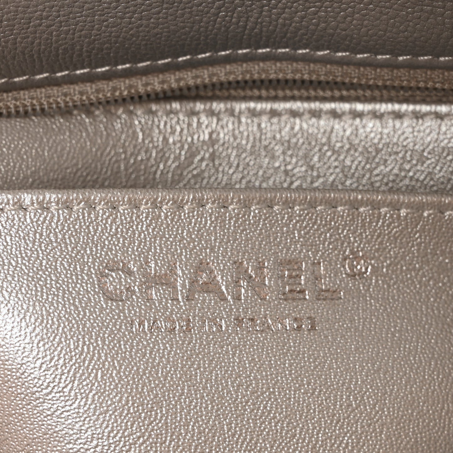 Metallic Grained Calfskin Quilted 2.55 Reissue Mini Flap Silver
