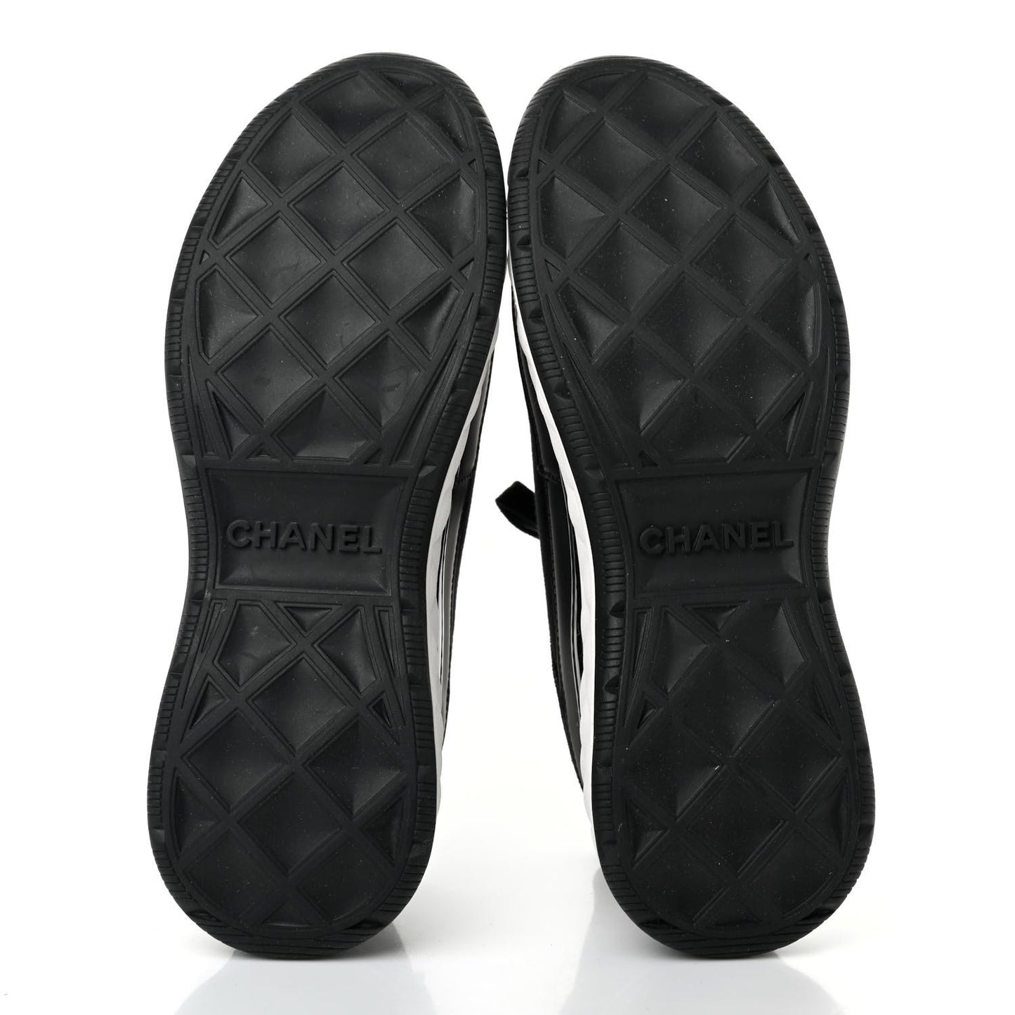 Velvet Calfskin Mixed Fibers CC Sneakers 39 Black