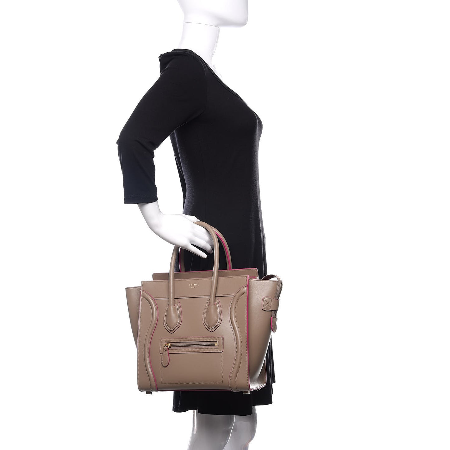 Palmelato Calfskin Micro Luggage Beige