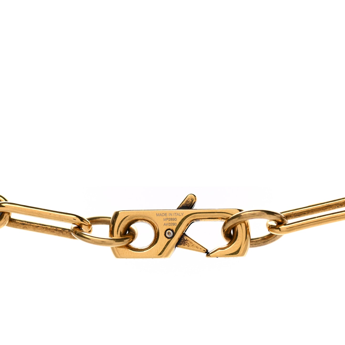 Metal LV Flower Necklace Gold