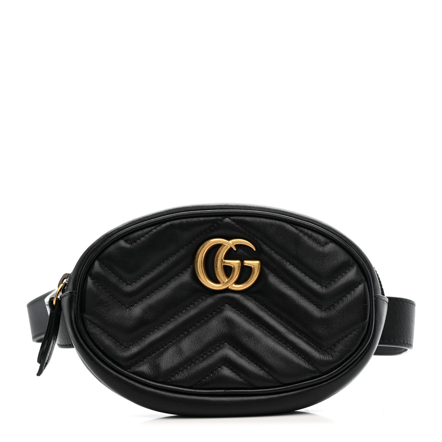 Calfskin Matelasse GG Marmont Belt Bag 85 34 Black