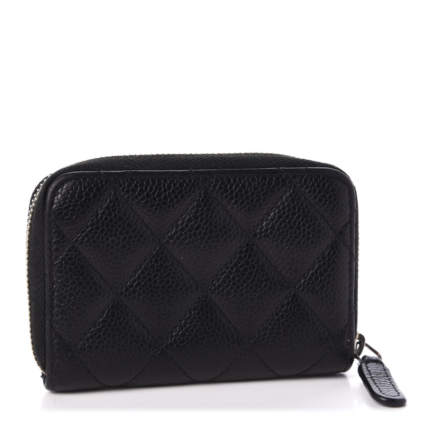 Chanel Caviar Quilted Zip Coin Purse Black 3 of 9