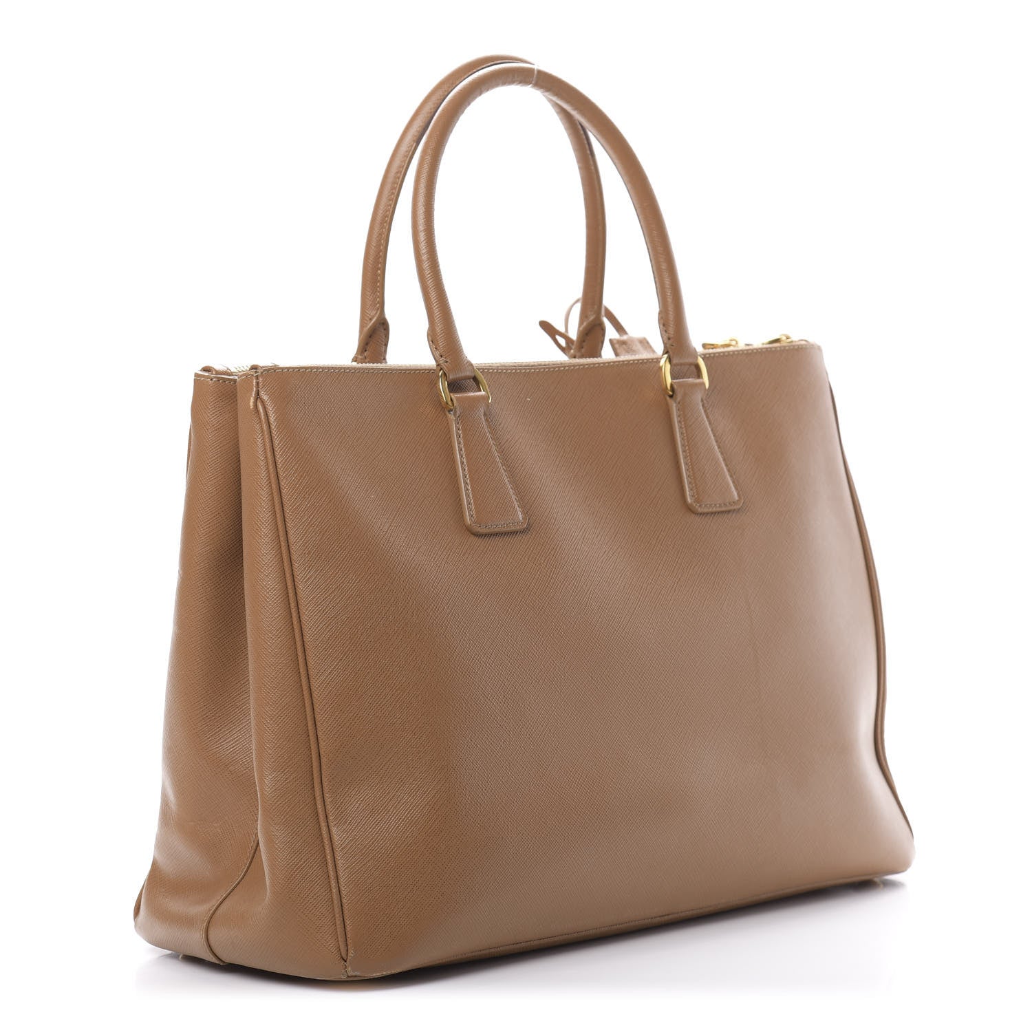 Prada Saffiano Large Galleria Double Zip Tote Caramel 3 of 23