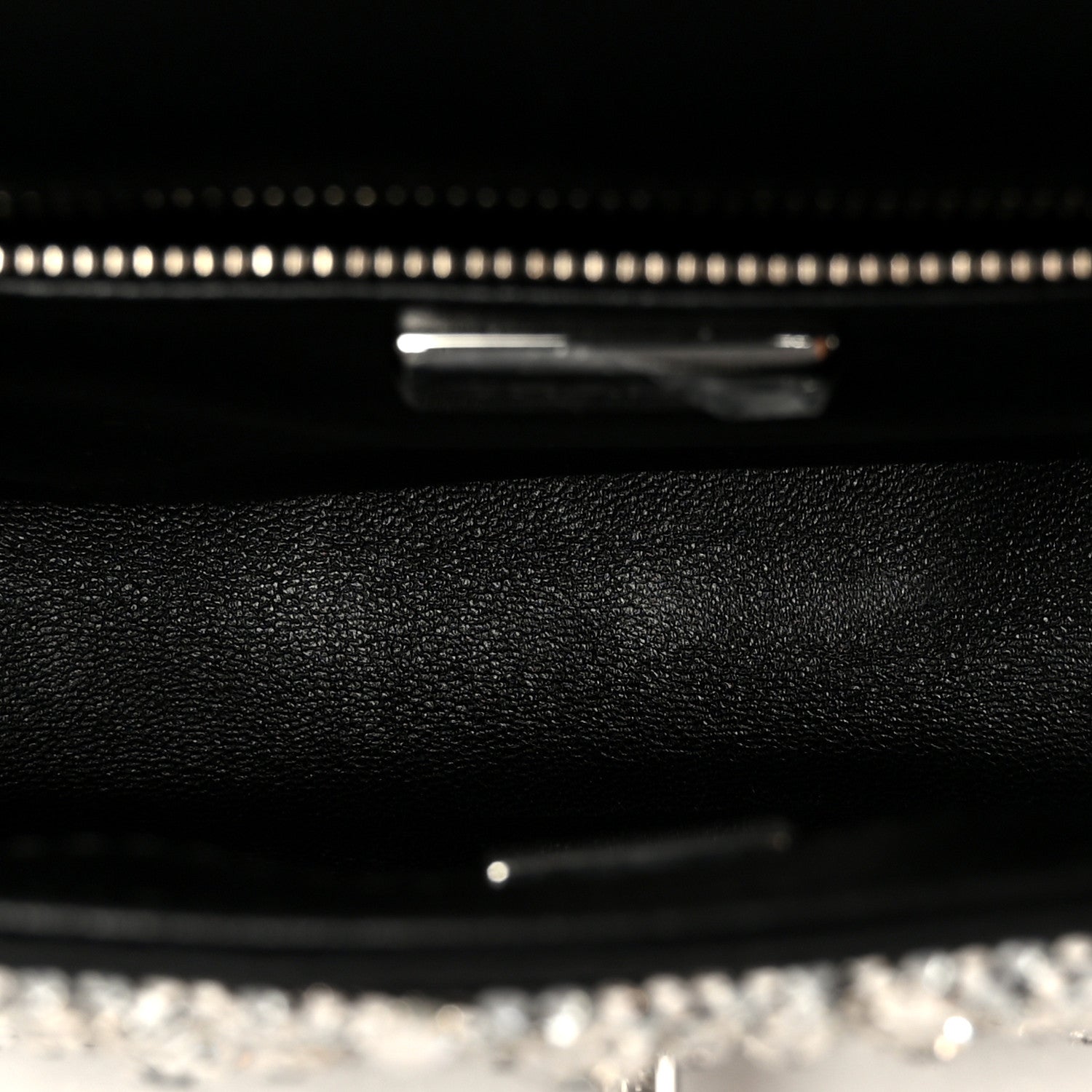 Chanel Satin Strass Mini Flap Silvery Black 5 of 12