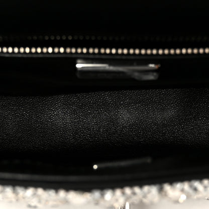 Chanel Satin Strass Mini Flap Silvery Black 5 of 12