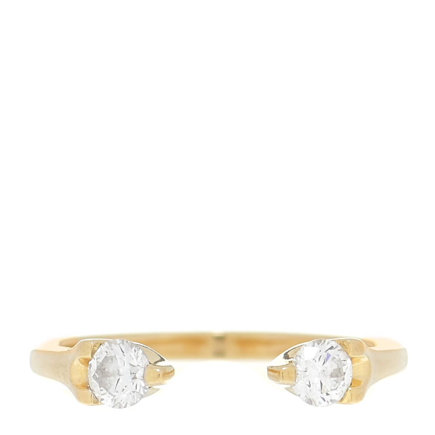 18K Yellow Gold Diamond Orbit Split Ring 53 6.5