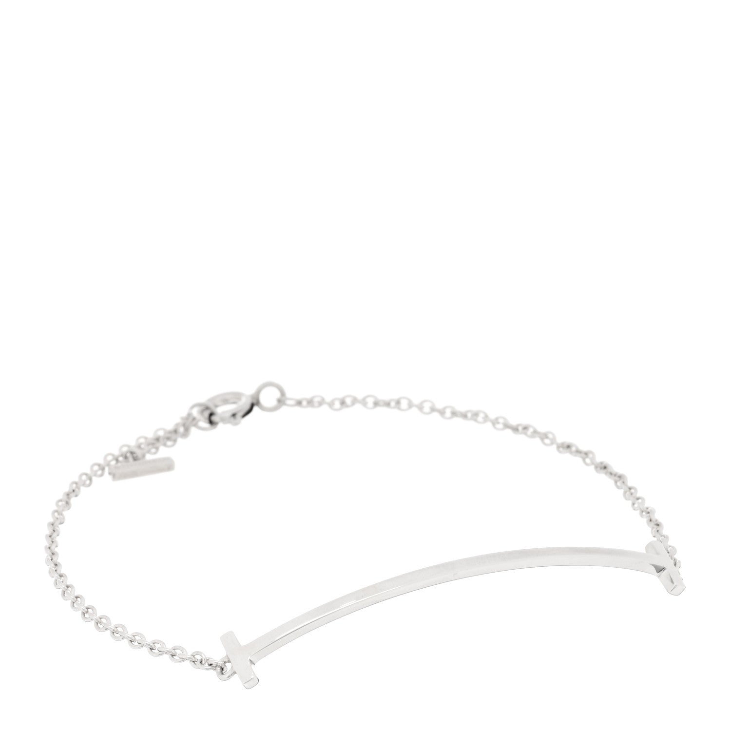 Tiffany Sterling Silver T Smile Bracelet 1 of 3