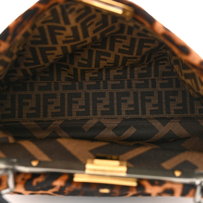 Fendi Calf Hair Leopard Print Zucca Large Peekaboo Iconic Satchel Tobacco 5 of 9