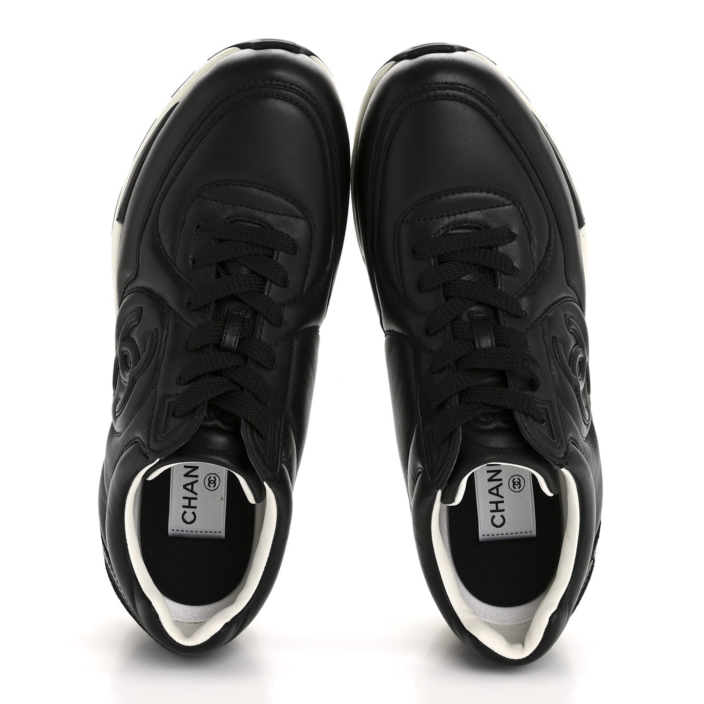 Calfskin CC Sneakers 38 Black
