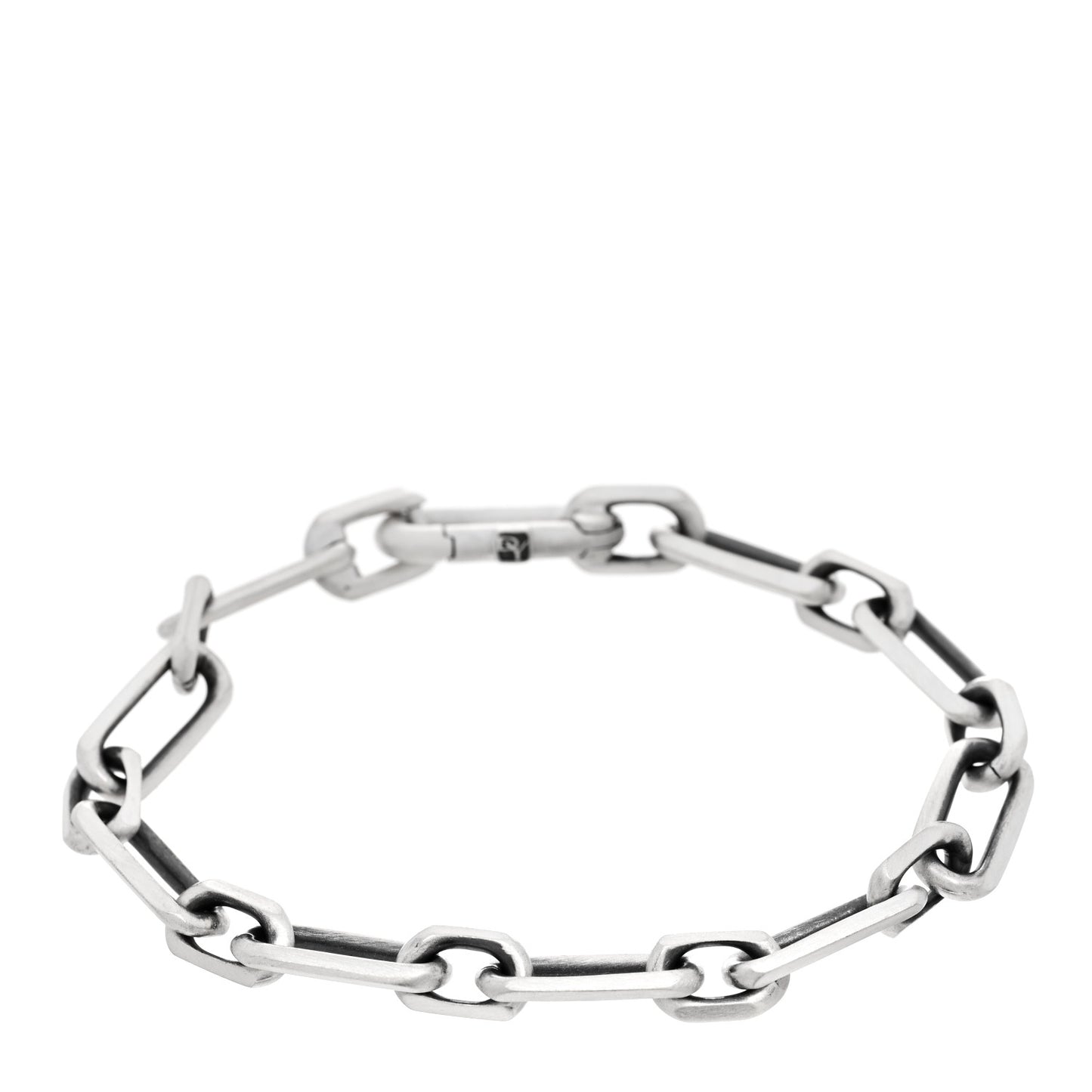 Sterling Silver Elongated Open Link Chain Bracelet
