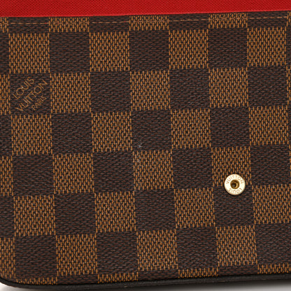 Louis Vuitton Damier Ebene Pochette Felicie Chain Wallet 13 of 13