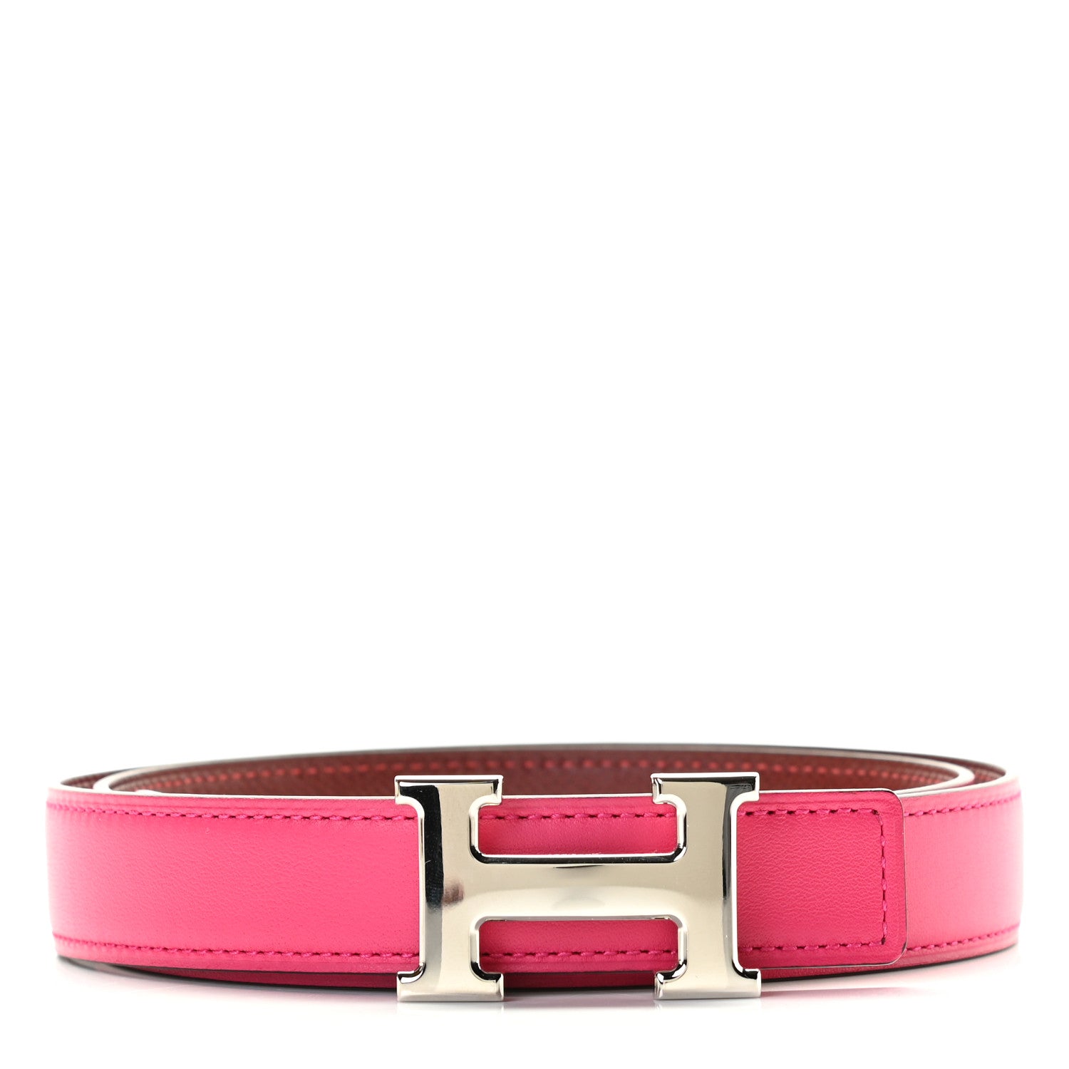 Hermes Swift Epsom 24mm H Belt 85 Rose Pourpre Rouge H 1 of 4